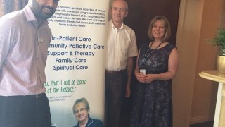 With staff at Kirkwood hospice
